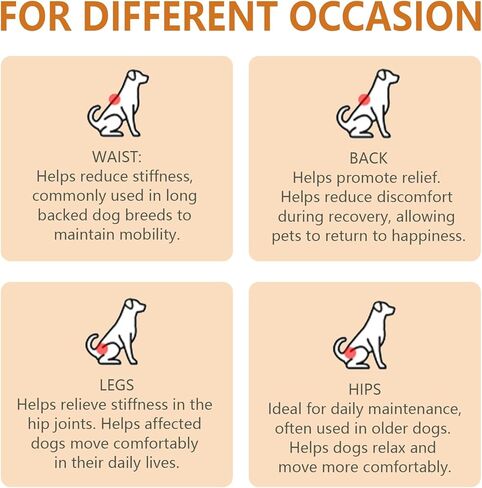 العلاج بالضوء الأحمر من Luma Pet - حزام العلاج بالضوء الأحمر للكلاب، جهاز العلاج بالضوء الأحمر بالأشعة تحت الحمراء لتخفيف الورك والمفاصل والظهر (10.6 بوصة × 5.1 بوصة) in Saudi Arabia