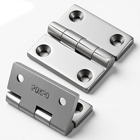 Stainless Steel Hinges with Screws, 4 Pack 2" x 2" (50mm x 50mm) 316 Marine Grade Heavy Duty Square Hinges, Casting Cabinet Door Hinge for Boat Hatch, Outdoor Door, Silver in Saudi Arabia