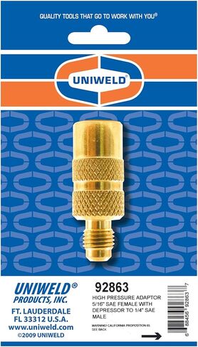 Uniweld 92863 R-410A Mini Split Adapter 5/16" Female Flare x 1/4" Male Flare in Saudi Arabia