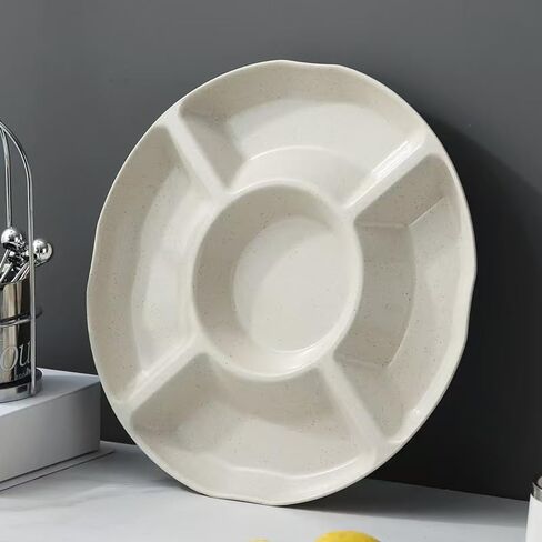 2 Pack Plastic Serving Trays for Party - Party Trays for Serving Food - 12 Inch Trays and Platters - Veggie Tray Platter/Divided Serving Tray in Kuwait