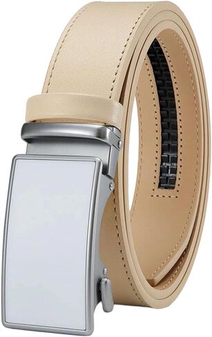 Men's Genuine Leather Automatic Buckle Jeans Belt Casual Business Cowboy Waistband For Women Men in Saudi Arabia
