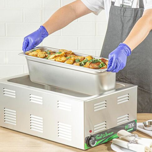 Restaurantware Long Hotel Pan 1 Count 1/2 Size Anti-Jam 2.5â€ Deep Freezable 24 Gauge Stainless Steel Steam Pan - Lid Sold Separately, for Use in Commercial Kitchens, and Catering Events in Saudi Arabia