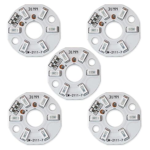 Upgraded 5V 3W Colorful Gradient LED Chip with Remote Control, Dimmable Full Color 5050 RGB SMD Chip on 31mm Circular Aluminum Plate Heat Sink Base for Night Light & DIY Lighting Fixtures in Kuwait