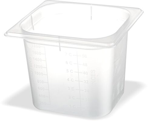 San Jamar Modpans 1/6 Food Pan and Lid for Kitchens and Restaurants, Plastic, 2 Quarts, White in Saudi Arabia