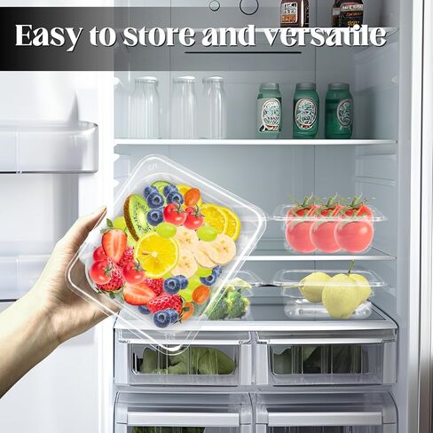 8 عبوات من مقالي الطعام المصنوعة من البولي كربونات مقاس 1/6 - مقالي فندقية تجارية شفافة عميقة مقاس 2.5 بوصة لطاولات الإعداد والبوفيه - حاويات تخزين الطعام البارد مقاومة للكسر وقابلة للتكديس (6.9 بوصة × 6.4 بوصة) in Kuwait