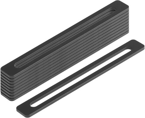 10 Pack 8" x 1" Steel Slotted Flat Mending Plate, 3/8" Slot Hole Adjustable Metal Plate, 5/32" Thick in Kuwait