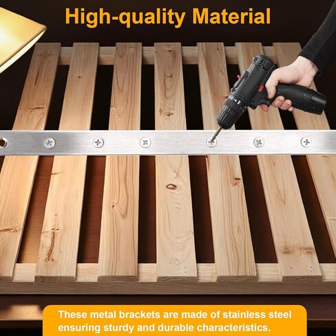 24 Pcs 12" Flat Mending Plates Stainless Steel Straight Brackets Metal Brackets with Holes Repair Fixing Bracket for Wood Connector with 192 Screws in Kuwait