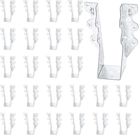 25 PCS 2"x8"Joist Hanger,20 Gauge Double Shear Face Mount Rafter Hanger for Deck Brackets,Rafter Brackets,Hurricane Ties for rafters in Kuwait