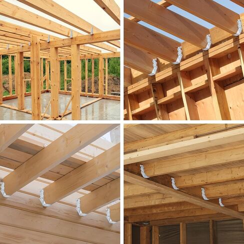 25 PCS 2"x8"Joist Hanger,20 Gauge Double Shear Face Mount Rafter Hanger for Deck Brackets,Rafter Brackets,Hurricane Ties for rafters in Kuwait