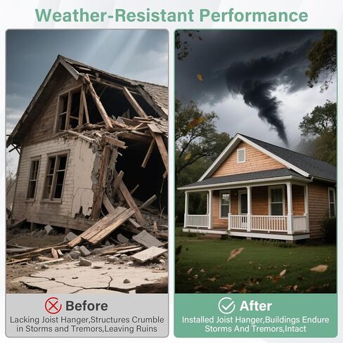 25 PCS 2"x8"Joist Hanger,20 Gauge Double Shear Face Mount Rafter Hanger for Deck Brackets,Rafter Brackets,Hurricane Ties for rafters in Kuwait