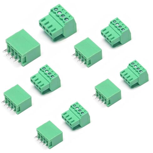 5 Set 6 Pin 2.54 mm Pitch PCB Screw Terminal Block Connector with Straight Pins for 28-16AWG, Pluggable Quick Connector-Phoenix Type Connector in Saudi Arabia