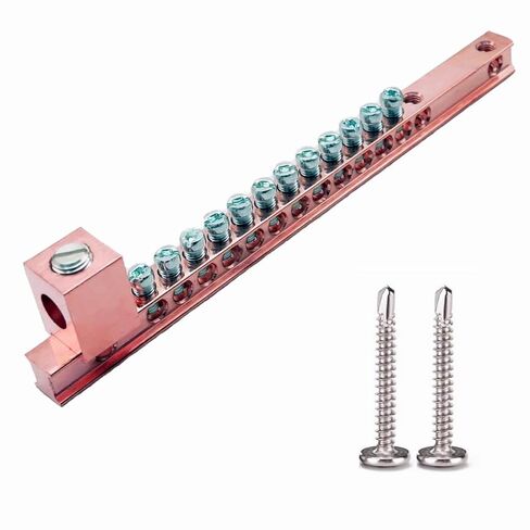 طقم قضيب أرضي من الألومنيوم مزود بـ 12 موضع طرفي وعروة أرضية واحدة، عازل قضيب ناقل أرضي كهربائي مضاد للتآكل in Kuwait