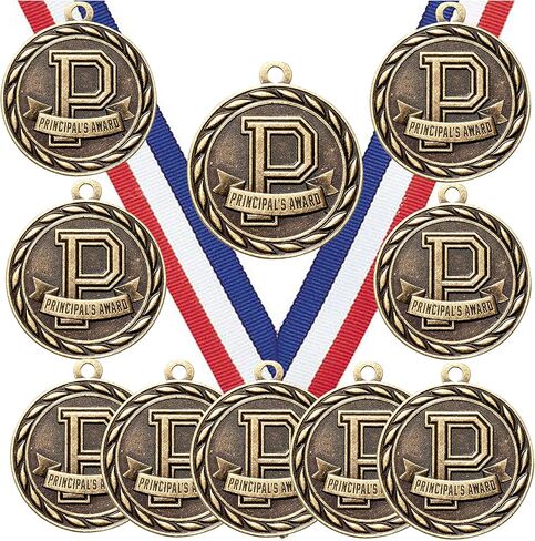 Express Medals Pack of 10 (or More) 2 Inch Gold Principals Award Medals Variations with or Without Engraving Personalization Engraved Custom Text Names in Saudi Arabia
