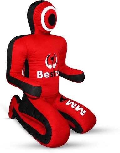 MMA تصارع الدمية - البرازيلي جيو جيتسو دمية المصارعة تصارع BJJ دمية، كيس اللكم الجودو رمي الدمية للكاراتيه، تدريب الملاكمة أحمر أسود غير مملوء in Kuwait