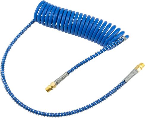 15' RED AND BLUE COIL COILED AIR LINE HOSE SET - TRAILER BRAKE - 1/2" Fittings in Saudi Arabia