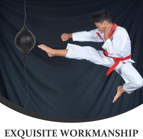 Luxshiny Boxing Speed Training Ball Double End Pu Punching Bag Set with Pump, Needle Hook for Home Reflex and Coordination Martial Arts Workout in Kuwait