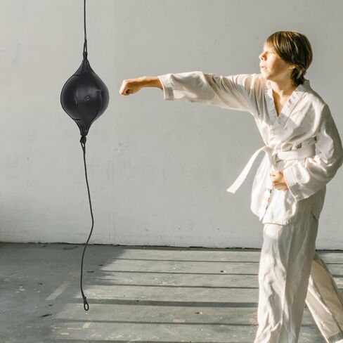 Luxshiny Boxing Speed Training Ball Double End Pu Punching Bag Set with Pump, Needle Hook for Home Reflex and Coordination Martial Arts Workout in Kuwait