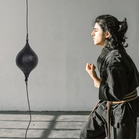 Luxshiny Boxing Speed Training Ball Double End Pu Punching Bag Set with Pump, Needle Hook for Home Reflex and Coordination Martial Arts Workout in Kuwait