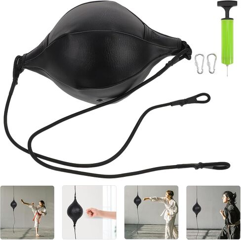 Luxshiny Boxing Speed Training Ball Double End Pu Punching Bag Set with Pump, Needle Hook for Home Reflex and Coordination Martial Arts Workout in Kuwait