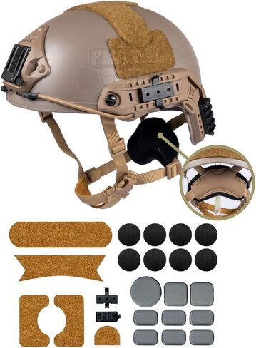 خوذة باليستية بسيطة نسخة سريعة ABS لخوذات Airsoft خوذة تكتيكية لكرة الطلاء والرياضة الخارجية والصيد والرماية in Kuwait