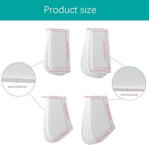 Shock-Absorbing Memory Foam Saddle Pad Inserts - Adjustable Fit for Horseback Riding Comfort, Equestrian Performance, 12-Pack White in Kuwait