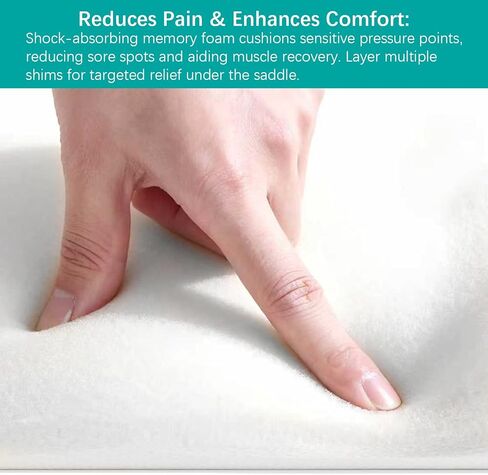 Shock-Absorbing Memory Foam Saddle Pad Inserts - Adjustable Fit for Horseback Riding Comfort, Equestrian Performance, 12-Pack White in Kuwait