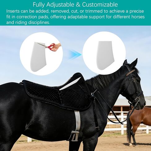 Shock-Absorbing Memory Foam Saddle Pad Inserts - Adjustable Fit for Horseback Riding Comfort, Equestrian Performance, 12-Pack White in Kuwait