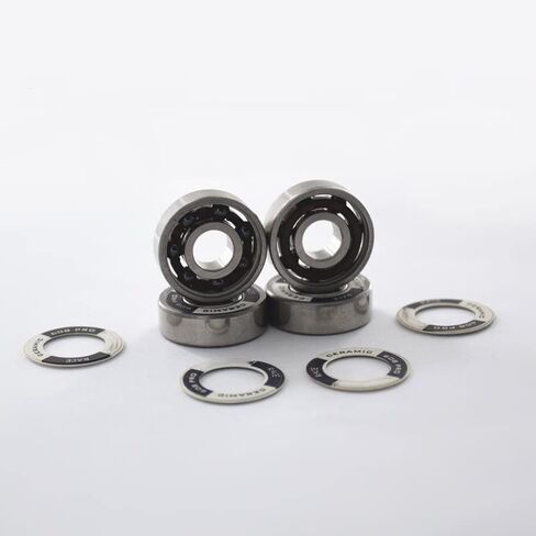 16 قطعة زلاجات سرعة مضمنة احترافية تحمل Si3N4 سيراميك أسود 608 محامل عالية المستوى in Kuwait