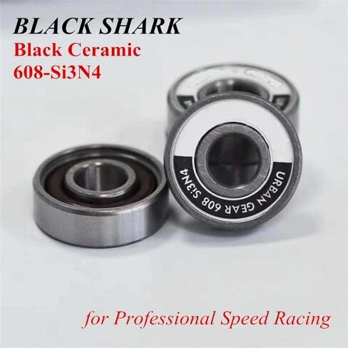 16 قطعة زلاجات سرعة مضمنة احترافية تحمل Si3N4 سيراميك أسود 608 محامل عالية المستوى in Kuwait