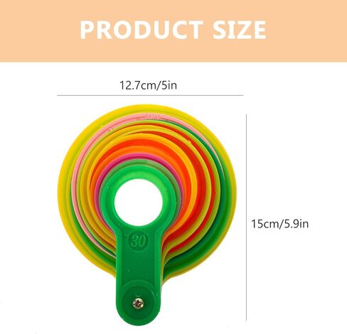 Yardwe Fruit Measuring Caliper Set - Plastic Diameter Measuring Laps for Oranges Citrus - Accurate Fruit Size Tool for Farms Markets Stores - 5.90X5.00X1.96 Inches in Saudi Arabia