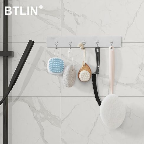 رف خطاف مغناطيسي من BTLIN، من الفولاذ المقاوم للصدأ، تثبيت مغناطيسي قوي، مثالي للمطبخ، الثلاجة، المرآب، الشواء، الأدوات، 5 خطافات، 30 سم، مقاوم للصدأ، لمسة نهائية فضية عصرية in Kuwait