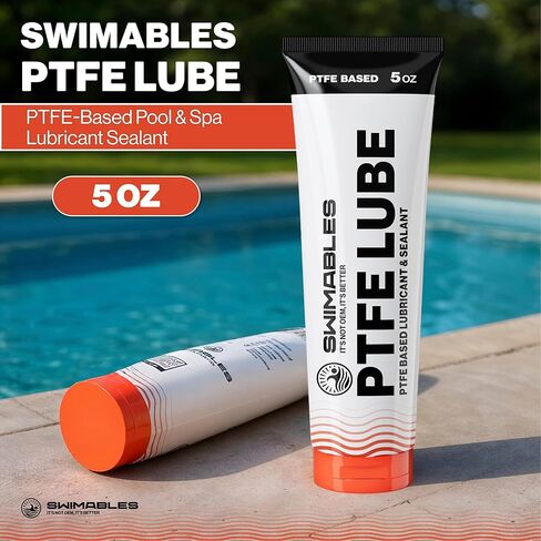 سويمابلز 5 أوقية لوب PTFE - مانع تسرب قائم على PTFE لتشحيم حمام السباحة والحشوات ومعدات حمامات السباحة - زيوت سحرية طويلة الأمد لزيوت تصفية حمامات السباحة، مضخات السبا - مقاومة للماء وغير قابلة للذوبان - عبوة واحدة in Kuwait