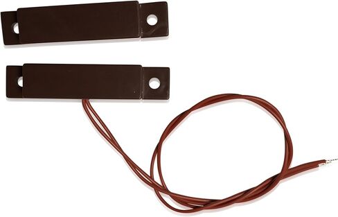 10 أجهزة استشعار تلامس للأبواب سلكية باللون البني، مثبتة على السطح NC، 10 قطع، 5.5 × 6.5 × 0.75 بوصة، سلكية مع بطارية احتياطية، متوافقة مع أنظمة التحكم في الوصول والإنذار ضد السرقة in Kuwait