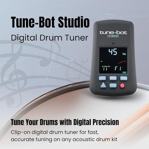 Studio TBS-001 Clip-On Digital Drum Tuner with Hard Shell Carry Case – Easy & Accurate Drum Tuning for Practice, Studio and Live Playing in Kuwait