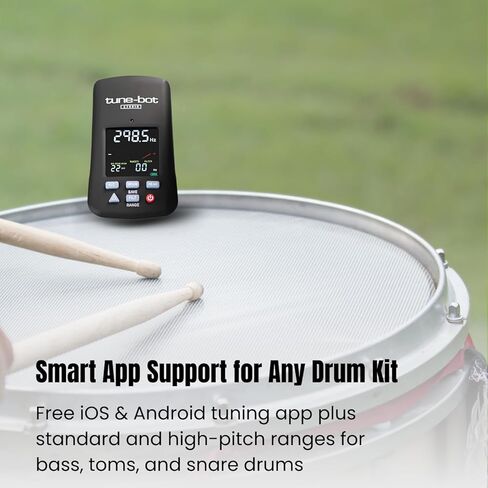 Studio TBS-001 Clip-On Digital Drum Tuner with Hard Shell Carry Case – Easy & Accurate Drum Tuning for Practice, Studio and Live Playing in Kuwait