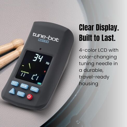 Studio TBS-001 Clip-On Digital Drum Tuner with Hard Shell Carry Case – Easy & Accurate Drum Tuning for Practice, Studio and Live Playing in Kuwait