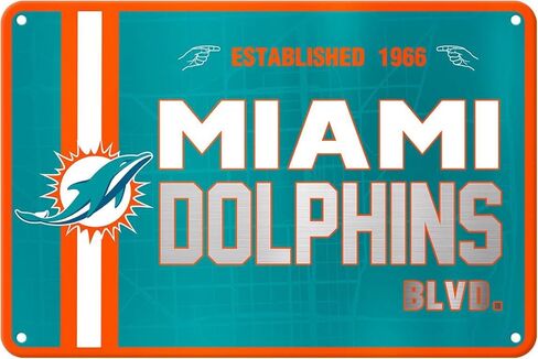 Football Mancave Metal Street Sign, 8" x 12" Orange Design Wall Decor Sign Great for Man Cave, Bed Room, Office, Home in Kuwait