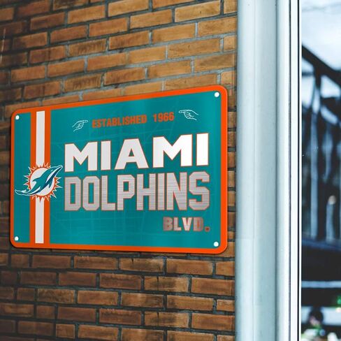 Football Mancave Metal Street Sign, 8" x 12" Orange Design Wall Decor Sign Great for Man Cave, Bed Room, Office, Home in Kuwait