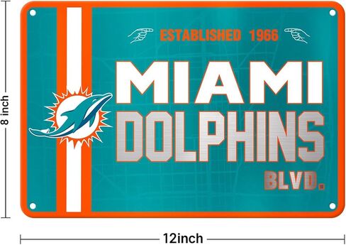 Football Mancave Metal Street Sign, 8" x 12" Orange Design Wall Decor Sign Great for Man Cave, Bed Room, Office, Home in Kuwait