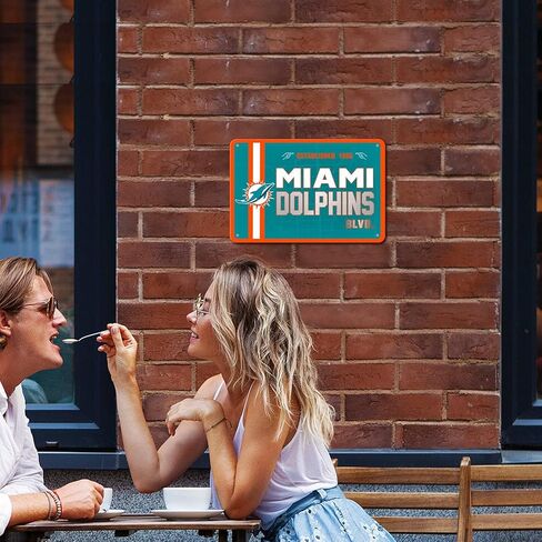 Football Mancave Metal Street Sign, 8" x 12" Orange Design Wall Decor Sign Great for Man Cave, Bed Room, Office, Home in Kuwait