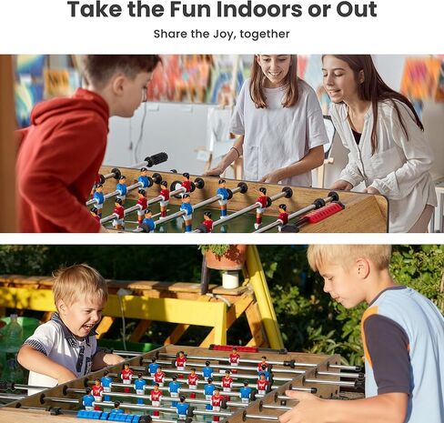 طاولة كرة قدم مقاس 48 بوصة، طاولة ألعاب بحجم المنافسة مع دعم أرجل الطاولة قابل للتعديل، 3 كرات للبالغين، المنزل، غرفة الألعاب in Kuwait