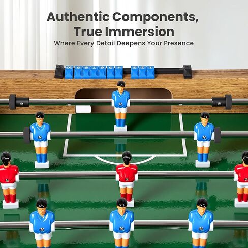 طاولة كرة قدم مقاس 48 بوصة، طاولة ألعاب بحجم المنافسة مع دعم أرجل الطاولة قابل للتعديل، 3 كرات للبالغين، المنزل، غرفة الألعاب in Kuwait
