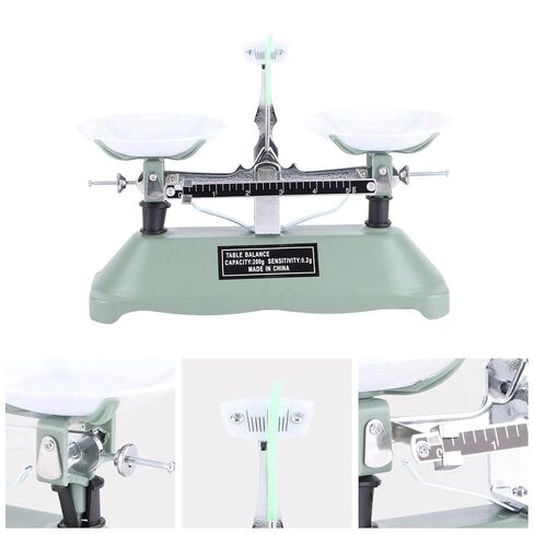 Fockety Triple Beam Balance 22 × 16 × 10 200G 0.2G Mechanical Scale with Weights, Chemical Physics Laboratory, Learning Aid, Weight Holder in Kuwait