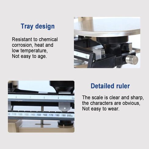 Precision Mechanical Balance Scale, Lab Analytical Weight Set W/Weights, 0.1G-2000G, Vernier Zeroing, for Physics Experiment Accessory Supplies Tool in Saudi Arabia