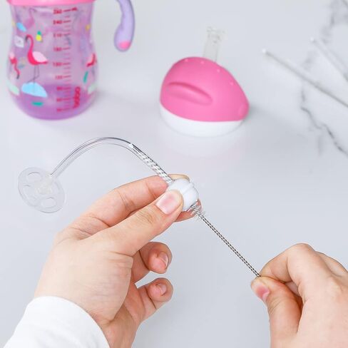 Hiware Straw Cleaner Brush Set, 8-Piece Long Cleaning Brush for Straws on Tumbler, Water Bottle, Sippy Cup, and Pipes, Tubes or Hummingbird Feeders in Kuwait