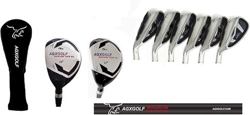 مجموعة مكاوي XS Tour Magnum لليد اليسرى للرجال مع # 4 و5 هجينة + نعل عريض 6 و7 و8 و9 مكاوي، إسفين رمي + إسفين رملي إضافي؛ طول عادي أو طويل، اختر Flex: USA Bilt in Kuwait