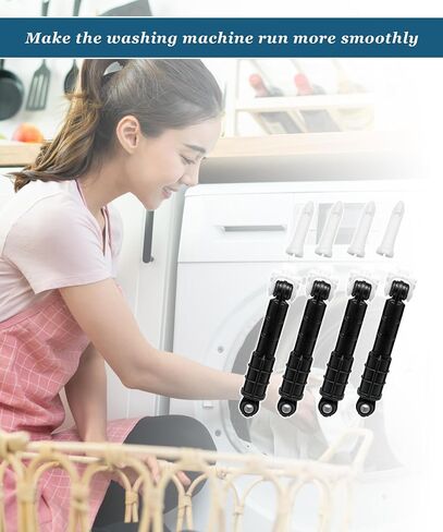 طقم ممتص الصدمات WH01X20826 يناسب غسالة GE GFW450SSM1WW، يستبدل WH01X10343 AP4265856 WH01X10385 WH01X10425 AH1482318 EA1482318 WH01X10260 PS1482318، مع 4 صدمات و4 دبابيس in Saudi Arabia
