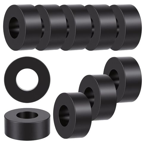 10Pcs Black Rubber Washers, Rubber Spacers, Rubber Isolation Washers, 0.98 Inch OD x 0.47 Inch ID x 0.39 Inch Thick for Car, Home, Screw, Bolt, Electrical, Machine in Kuwait