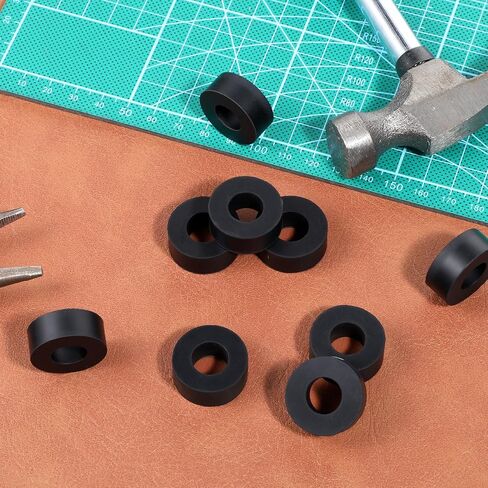 10Pcs Black Rubber Washers, Rubber Spacers, Rubber Isolation Washers, 0.98 Inch OD x 0.47 Inch ID x 0.39 Inch Thick for Car, Home, Screw, Bolt, Electrical, Machine in Kuwait