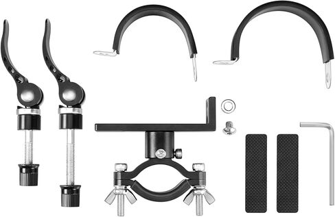 LIGHTFE Bicycle Flashlight Bracket FB369 Aluminum Alloy, 360 ° rotatable Adjustable Size Durable and Sturdy Bicycle lamp Bracket (Suitable for diameters of 40-60mm or 1.57-2.36 inches) in Kuwait